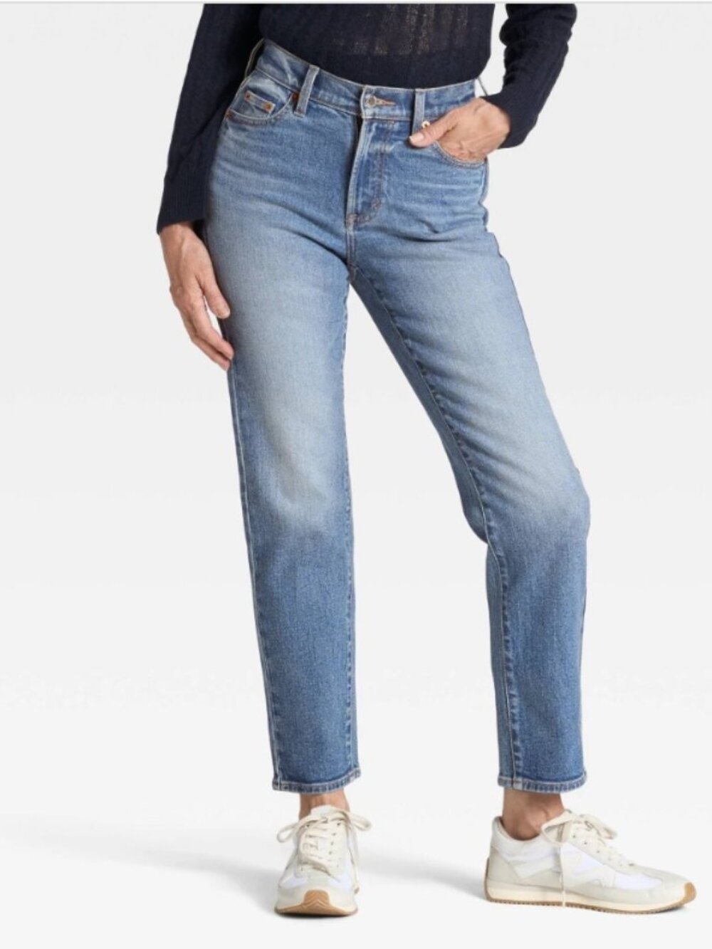 Women's Mid-Rise 80's Slim Straight Ankle Jeans